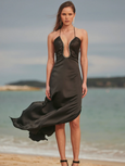 Satin Keyhole Gown
